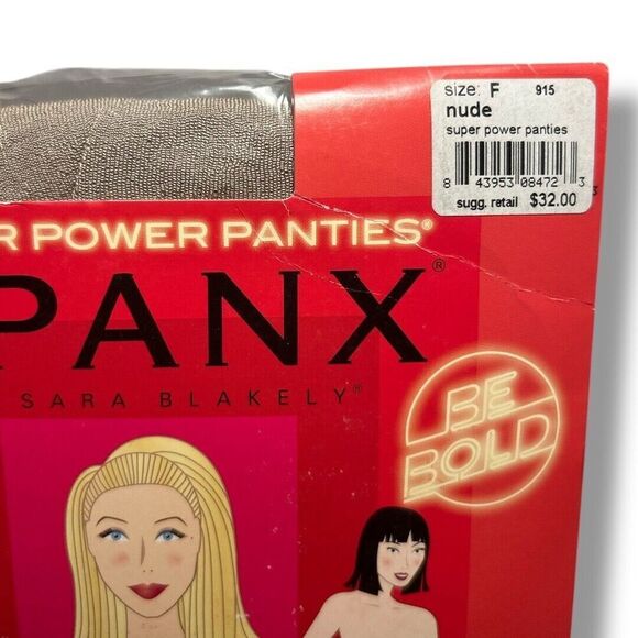 Spanx F Nude Super Power Panties 915 Mid-Thigh Shaper Tummy Control Shorts NWT - Picture 7 of 9